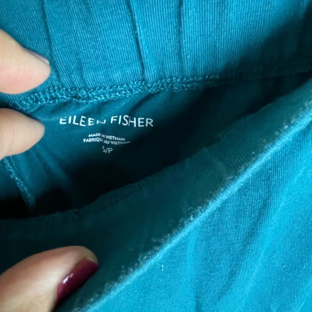 Eileen Fisher Traceable Organic Cotton Jersey Jewel Neck Top XS and Bottom sz Sm - Picture 5 of 7